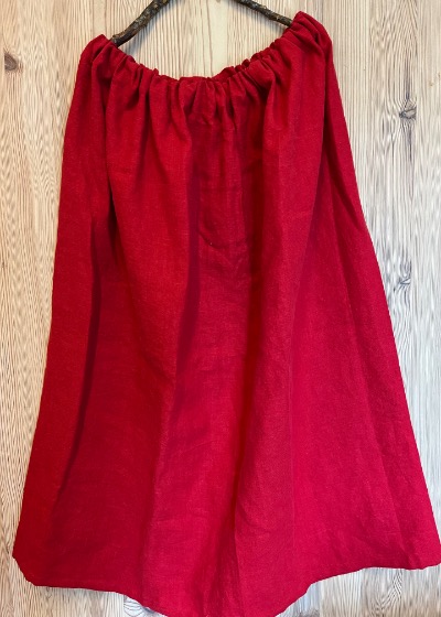 <b>744: Nederdel, halvlang</b> <i>(Materiale: Hør<br> Længde: 81 |  Bredde: 71<br>Størrelse: 36-38)</i>