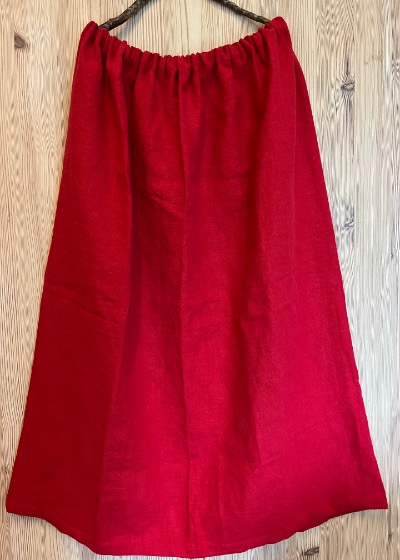 <b>748: Nederdel, halvlang</b> <i>(Materiale: Hør<br> Længde: 87 |  Bredde: 72<br>Størrelse: 36-38)</i>