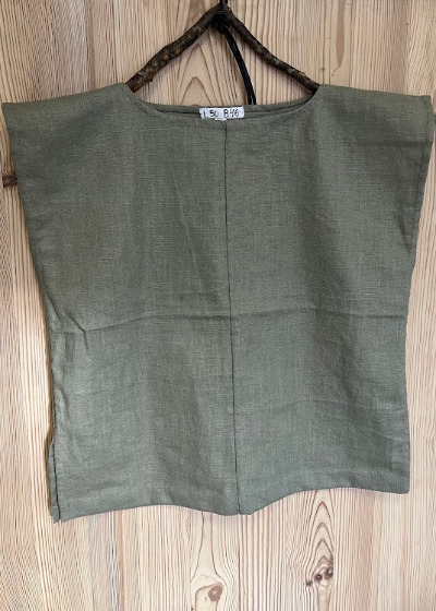 <b>790: Kjortel uden ærmer</b> <i>(Materiale: Hør<br> Længde: 50 |  Bredde: 46<br>Størrelse: 8-9)</i>